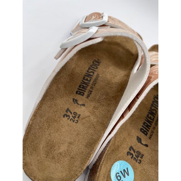 Birkenstock Women's Arizona Birko-Flor / Sandals - New Beige - Size 6 - Picture 5 of 6